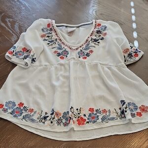 Knox Rose Cream and Navy Knit Top